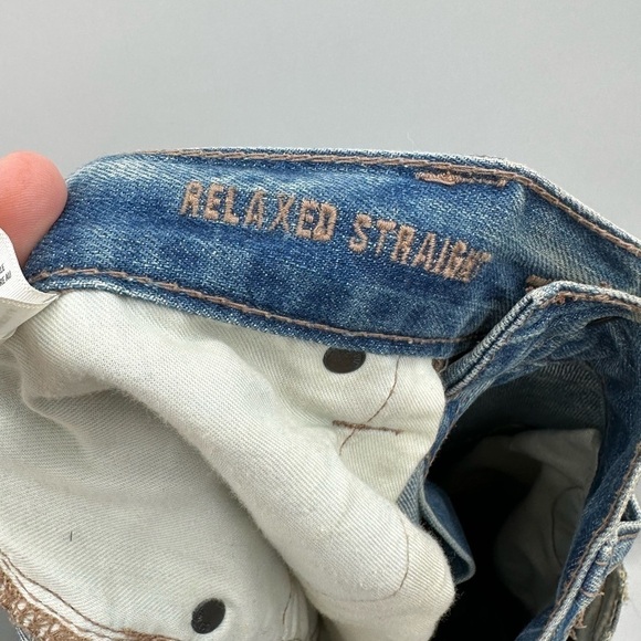 American Eagle relaxed straight distressed men's boho jean. 32x32 - Picture 8 of 8